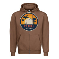 Chestnut Vieques Puerto Rico Zipper Hoodie - minhPixels