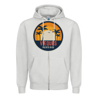 Dove Grey Vieques Puerto Rico Zipper Hoodie - minhPixels