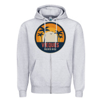 Heather Grey Vieques Puerto Rico Zipper Hoodie - minhPixels