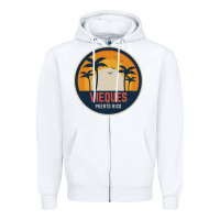 White Vieques Puerto Rico Zipper Hoodie - minhPixels