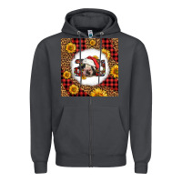 Smoke joy christmas cow Zipper Hoodie - LillyAllenDesigns