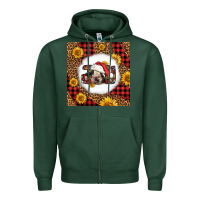 Sports Green joy christmas cow Zipper Hoodie - LillyAllenDesigns