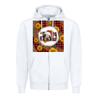 White joy christmas cow Zipper Hoodie - LillyAllenDesigns