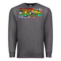 Charcoal Heather Western St. Patrick's Day Shamrock Rainbow Premium Sweatshirt - Artiststas