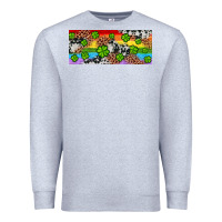 Heather Grey Western St. Patrick's Day Shamrock Rainbow Premium Sweatshirt - Artiststas