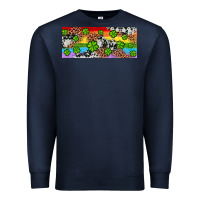 Navy Western St. Patrick's Day Shamrock Rainbow Premium Sweatshirt - Artiststas