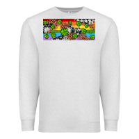 Oatmeal Heather Western St. Patrick's Day Shamrock Rainbow Premium Sweatshirt - Artiststas