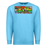 Ocean Blue Western St. Patrick's Day Shamrock Rainbow Premium Sweatshirt - Artiststas