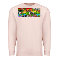 Pale Pink Western St. Patrick's Day Shamrock Rainbow Premium Sweatshirt - Artiststas
