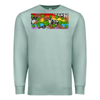 Seafoam Western St. Patrick's Day Shamrock Rainbow Premium Sweatshirt - Artiststas