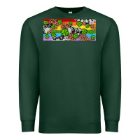 Sports Green Western St. Patrick's Day Shamrock Rainbow Premium Sweatshirt - Artiststas