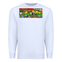 White Western St. Patrick's Day Shamrock Rainbow Premium Sweatshirt - Artiststas