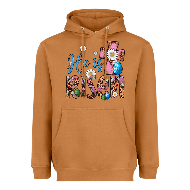 He Is Risen Cross Heavyweight Hoodie by Artiststas | Teevron