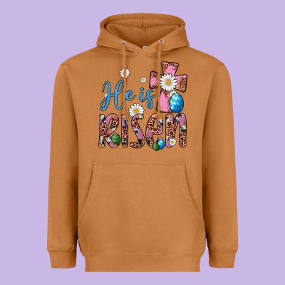 He Is Risen Cross Heavyweight Hoodie Designed By Artiststas