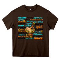Chocolate Brown chicken typography Heavy Core Tee - Artiststas