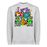 Heather Grey I'm The Cool Mom Heavyweight Sweatshirt - CowhideDigitalArt