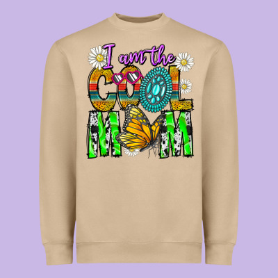 I'm The Cool Mom Heavyweight Sweatshirt Designed By Cowhidedigitalart