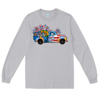 Moon Dust USA 4th of July Sunflower Truck Long Sleeve Tee - Jasminsmagicworld