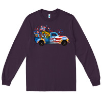 Plum USA 4th of July Sunflower Truck Long Sleeve Tee - Jasminsmagicworld