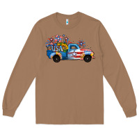 Toasted Coconut USA 4th of July Sunflower Truck Long Sleeve Tee - Jasminsmagicworld