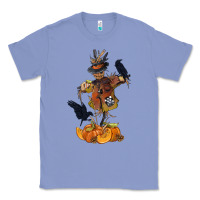 Colony Blue Scarecrow with Pumpkin Classic Tee - texasbilliewilder