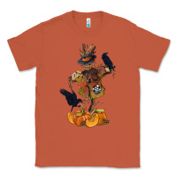 Copper Scarecrow with Pumpkin Classic Tee - texasbilliewilder