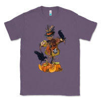 Lavender Scarecrow with Pumpkin Classic Tee - texasbilliewilder