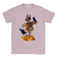 Lilac Scarecrow with Pumpkin Classic Tee - texasbilliewilder