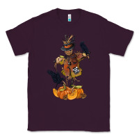 Plum Scarecrow with Pumpkin Classic Tee - texasbilliewilder