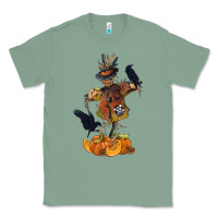 Sage Scarecrow with Pumpkin Classic Tee - texasbilliewilder