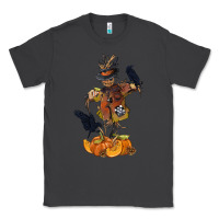 Smoke Scarecrow with Pumpkin Classic Tee - texasbilliewilder