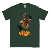 Sports Green Scarecrow with Pumpkin Classic Tee - texasbilliewilder