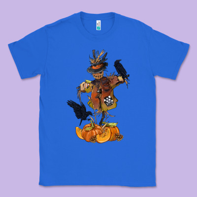Scarecrow With Pumpkin Classic Tee Designed By Texasbilliewilder