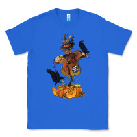 True Royal Scarecrow with Pumpkin Classic Tee - texasbilliewilder