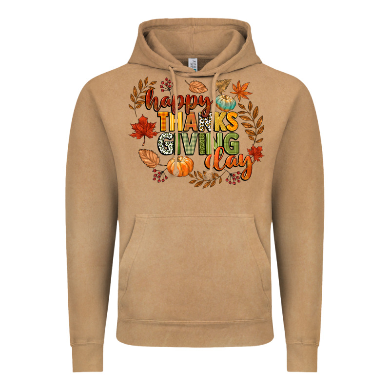 Happy Thanksgiving Day Vintage Hoodie by CowGirlArtShop | Teevron