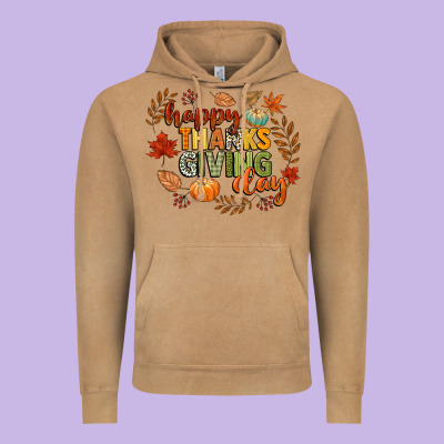 Happy Thanksgiving Day Vintage Hoodie Designed By Cowgirlartshop