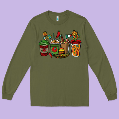 Mexican Coffee Cups Mexico Long Sleeve Tee Designed By Howdyjamesfarm