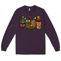 Plum Mexican coffee cups Mexico Long Sleeve Tee - HowdyJamesFarm