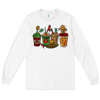 White Mexican coffee cups Mexico Long Sleeve Tee - HowdyJamesFarm