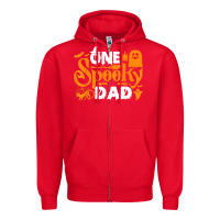 Red one spooky dad funny cat boo dad halloween costume design t shirt Zipper Hoodie - minhPixels