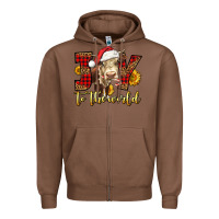 Chestnut joy to the world christmas cow Zipper Hoodie - LillyAllenDesigns