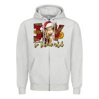 Dove Grey joy to the world christmas cow Zipper Hoodie - LillyAllenDesigns