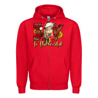 Red joy to the world christmas cow Zipper Hoodie - LillyAllenDesigns
