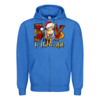 True Royal joy to the world christmas cow Zipper Hoodie - LillyAllenDesigns
