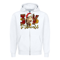 White joy to the world christmas cow Zipper Hoodie - LillyAllenDesigns