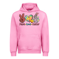 Fuchsia Pink peace love easter Urban Hoodie - AdoDesignShop