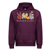 Mauve Wine peace love easter Urban Hoodie - AdoDesignShop