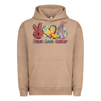 Pigment Burro peace love easter Urban Hoodie - AdoDesignShop