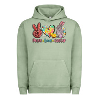 Pigment Oil Green peace love easter Urban Hoodie - AdoDesignShop