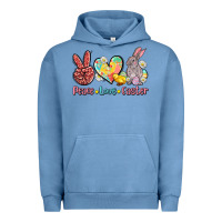 Pigment Pebble Blue peace love easter Urban Hoodie - AdoDesignShop